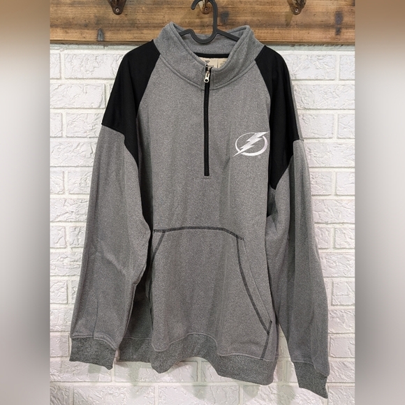 NWT Men's Tampa Bay Lightning Hockey Club 1/4 Zip Pullover Sweatshirt 4XL NHL - Picture 1 of 8